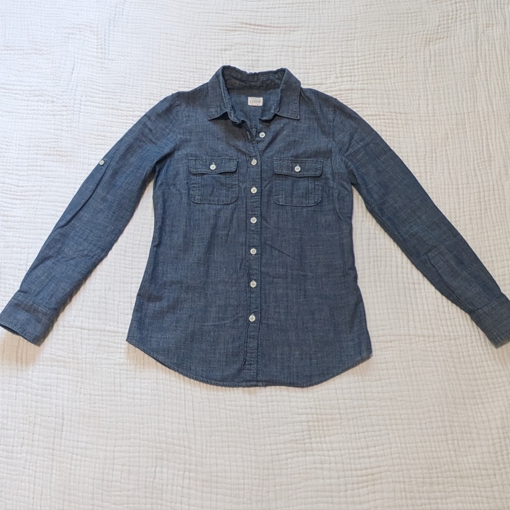 ⭐ BOGO J Crew 100% cotton chambray